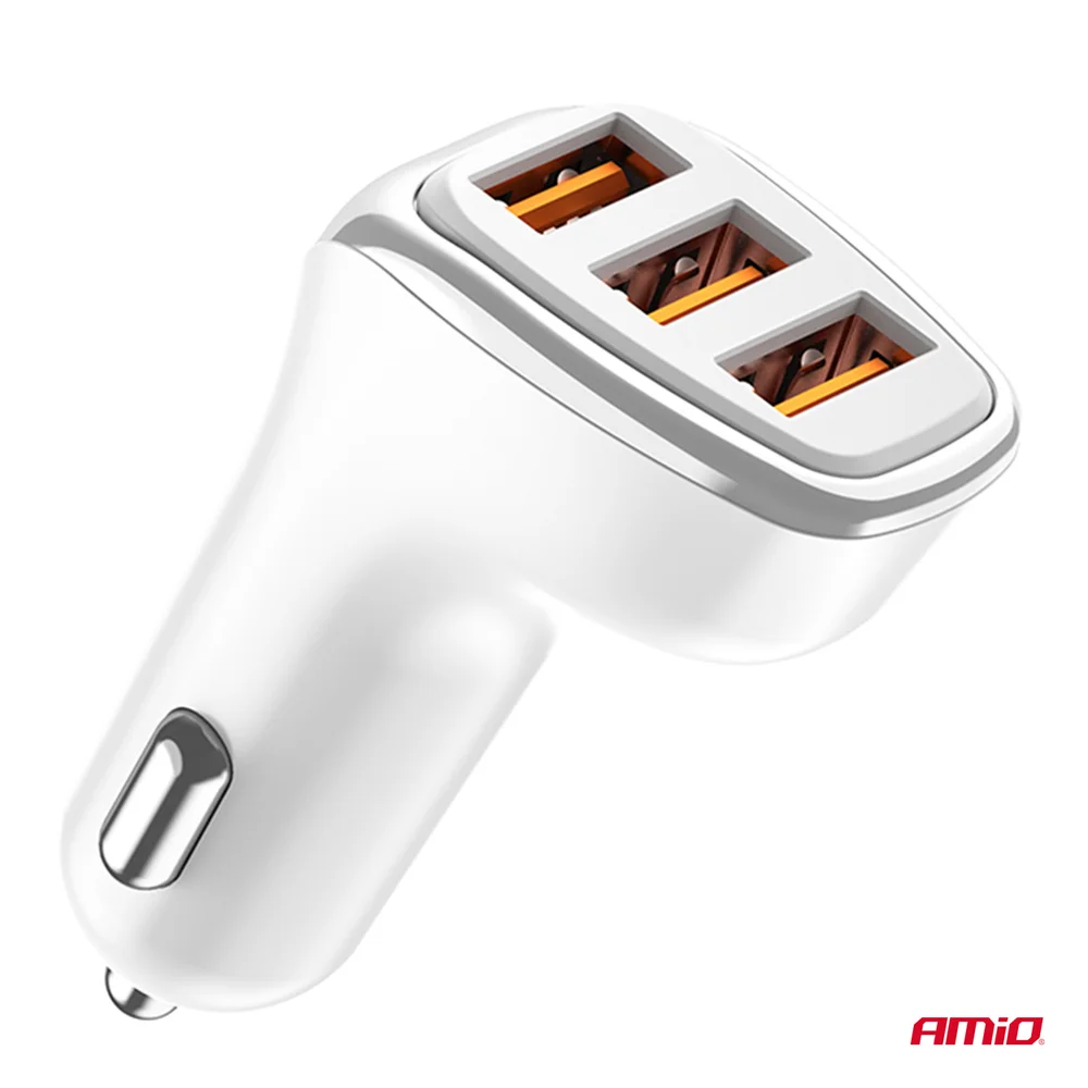 Nabíječka do auta 3x USB-A 3.1A 12/24V AMiO-03885 - Obrázek 3
