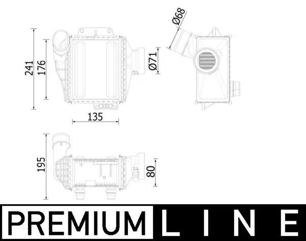 Chladič turba MAHLE CI539000P Chladič turba MAHLE CI539000P