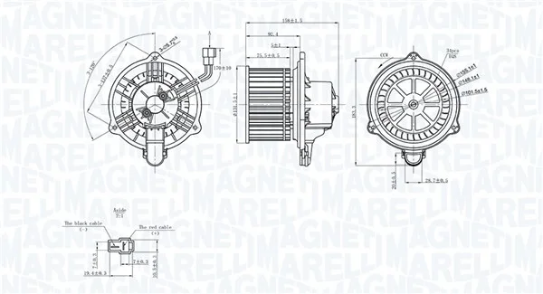 vnitřní ventilátor MAGNETI MARELLI 069412752010 vnitřní ventilátor MAGNETI MARELLI 069412752010