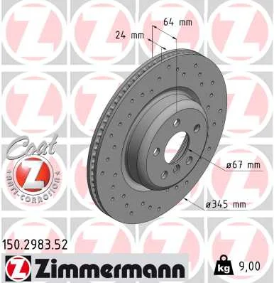 Brzdový kotouč ZIMMERMANN 150.2983.52