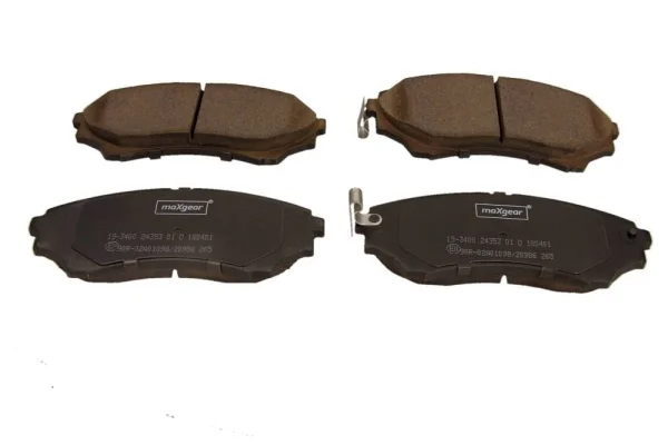 Sada brzdových destiček, kotoučová brzda MAXGEAR 19-3400