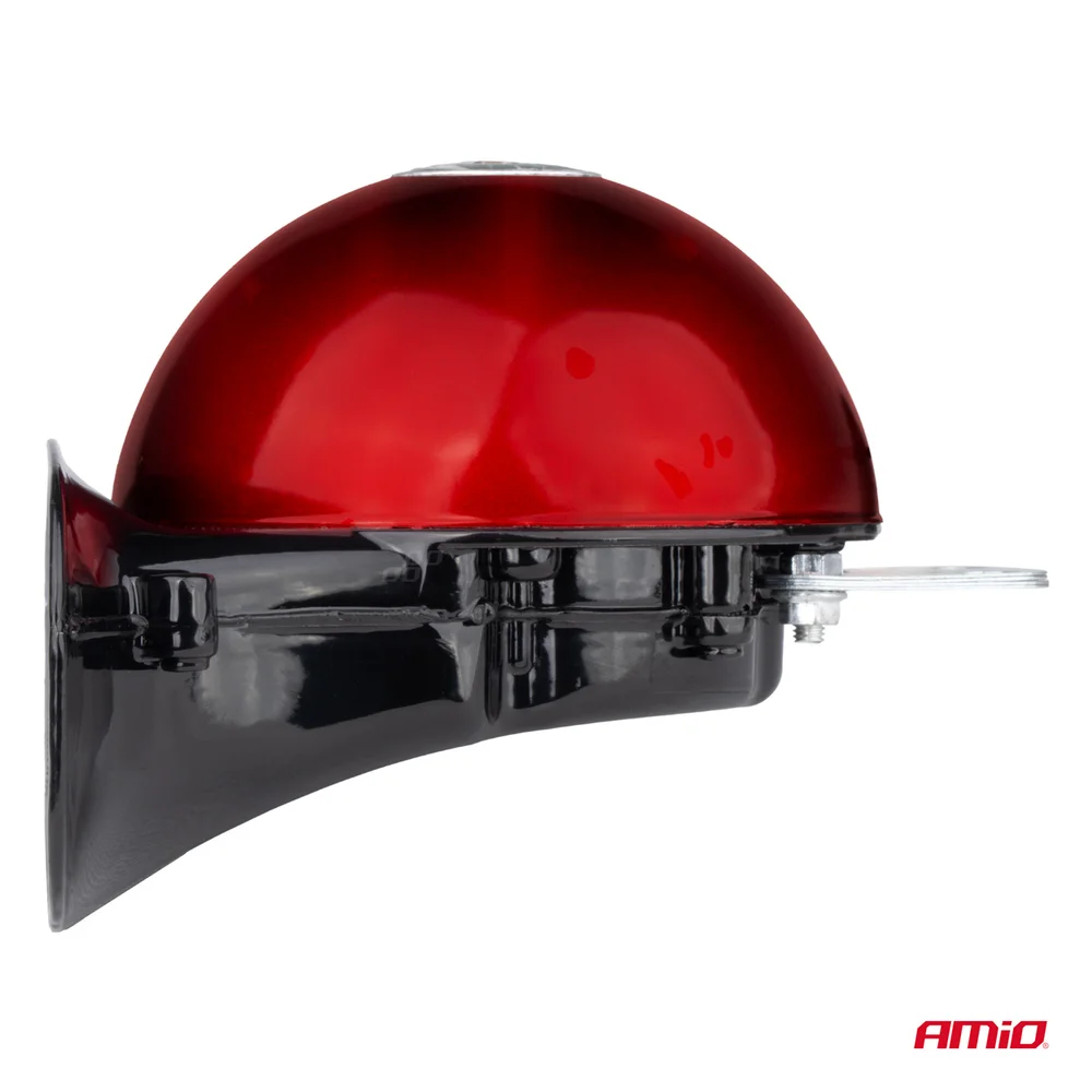 Zvuková signalizace klaksonu sada 2 ks červená 125 mm 12V AMIO-04075 - Obrázek 3