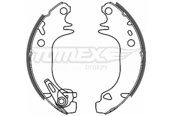Sada brzdových čelistí Tomex Brakes TX20-44 Sada brzdových čelistí Tomex Brakes TX20-44