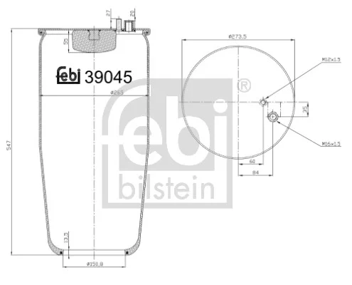 Mech, pneumaticke odpruzeni FEBI BILSTEIN 39045