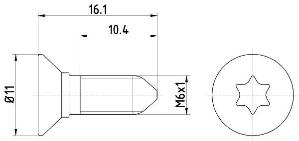 Sroub, brzdovy kotouc TEXTAR TPM0008 Sroub, brzdovy kotouc TEXTAR TPM0008