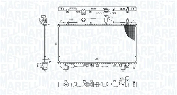 Chladič, chlazení motoru MAGNETI MARELLI 350213186200
