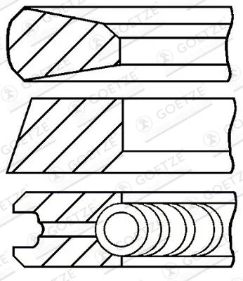 Sada pístních kroužků GOETZE ENGINE 08-443200-00