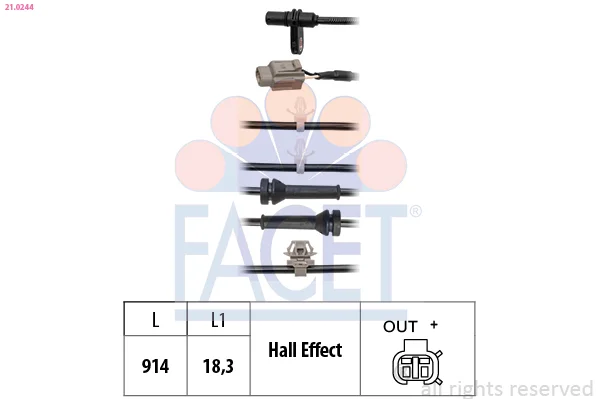 Snímač, počet otáček kol FACET 21.0244