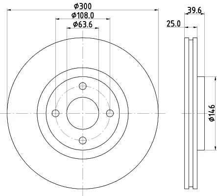 Brzdový kotouč HELLA 8DD355132-721