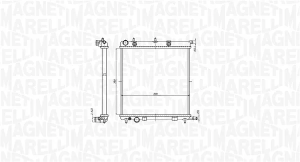 Chladič, chlazení motoru MAGNETI MARELLI 350213819000