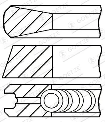 Sada pistnich krouzku GOETZE ENGINE 08-122208-00