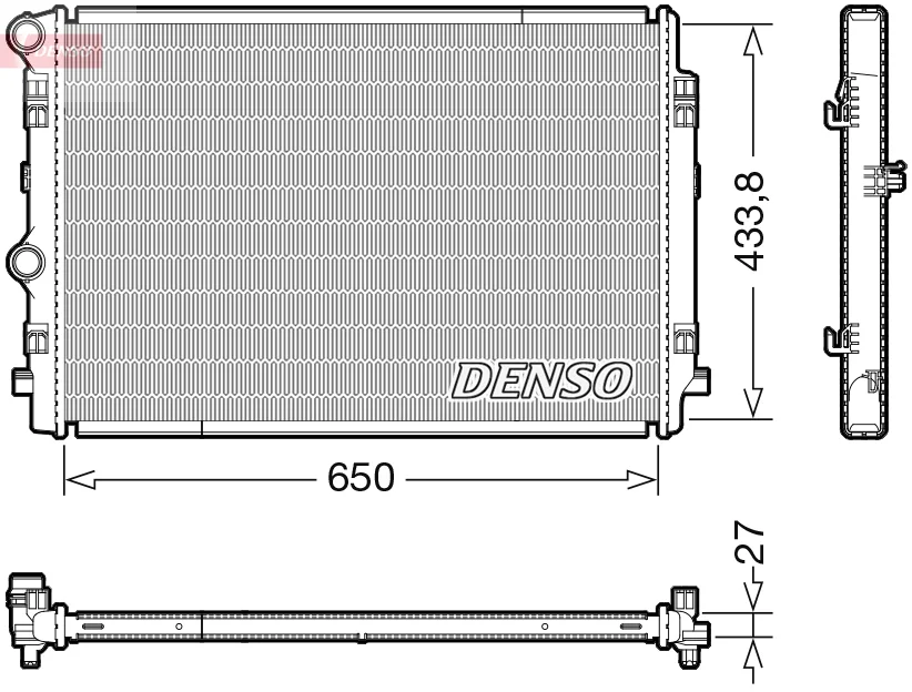 Chladič, chlazení motoru DENSO DRM02044 Chladič, chlazení motoru DENSO DRM02044