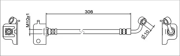 Brzdová hadice METZGER AUTOTEILE 4111566 – OE 58732B4000