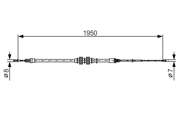 Tazne lanko, parkovaci brzda BOSCH 1987482785 – OE 364004671R