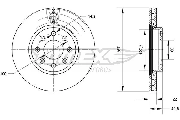 Brzdový kotouč Tomex Brakes TX70-85 Brzdový kotouč Tomex Brakes TX70-85