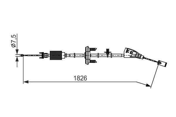 Tazne lanko, parkovaci brzda BOSCH 1987482795 – OE 474621
