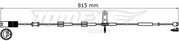 Vystrazny kontakt, opotrebeni oblozeni Tomex Brakes TX31-37