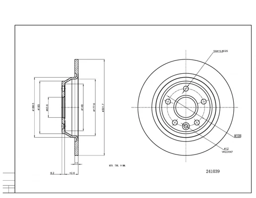 BRZ.KOTOUČ /Z/MONDEO IV 2.0 07- /LAK/KPL HART 241039 BRZ.KOTOUČ /Z/MONDEO IV 2.0 07- /LAK/KPL HART 241039