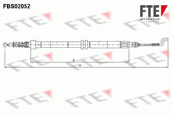 Brzdové lanko FTE 9250055 – OE 7D0609701