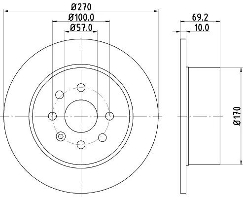 Brzdový kotouč HELLA 8DD355104-661