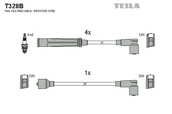 Sada kabelů pro zapalování TESLA T328B