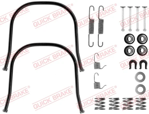 Sada příslušenství, brzdové čelisti QUICK BRAKE 105-0633 Sada příslušenství, brzdové čelisti QUICK BRAKE 105-0633
