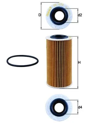 Olejový filtr MAHLE OX1076D