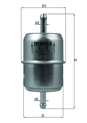 Palivový filtr MAHLE KL18OF