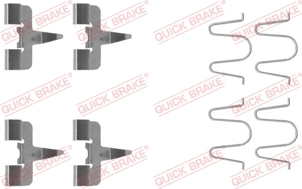 Sada prislusenstvi, oblozeni kotoucove brzdy QUICK BRAKE 109-1207
