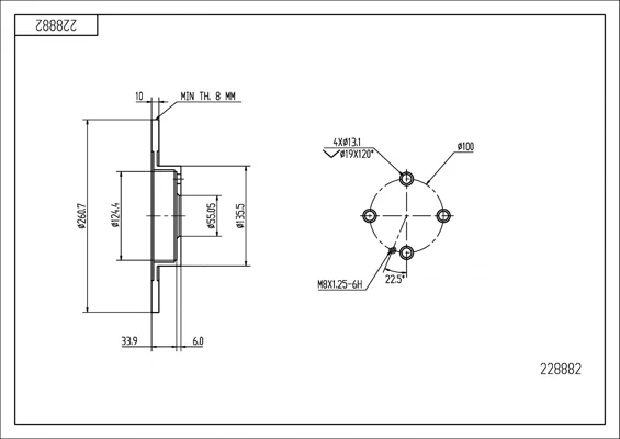 BRZ.KOTOUČ /Z/ MAZDA 323IV 1.6-2.0 98-04 HART 228882 BRZ.KOTOUČ /Z/ MAZDA 323IV 1.6-2.0 98-04 HART 228882