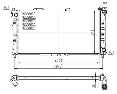 CHLADIČ MAZDA 323 1.5I-1.8I 94-95 HART 620259