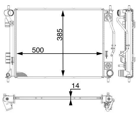 Chladič, chlazení motoru MAHLE CR2018000P – OE 253101K050