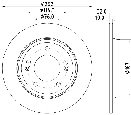 Brzdový kotouč HELLA 8DD355132-611 – OE 58411G2300