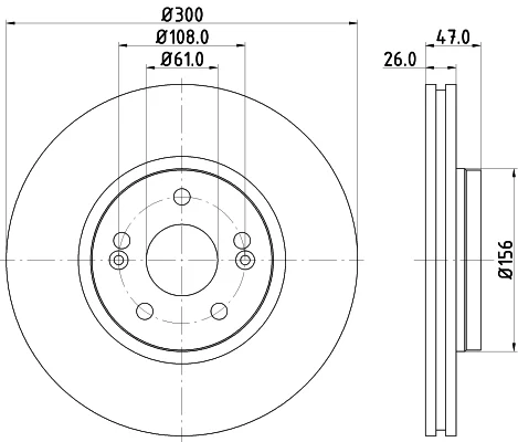 Brzdový kotouč HELLA 8DD355127-871
