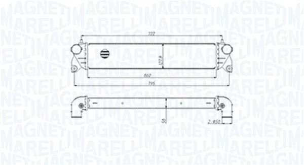 Chladič turba MAGNETI MARELLI 351319205300 Chladič turba MAGNETI MARELLI 351319205300