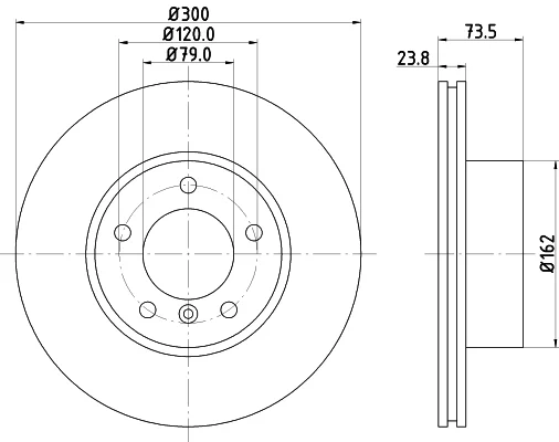 Brzdový kotouč HELLA 8DD355128-421