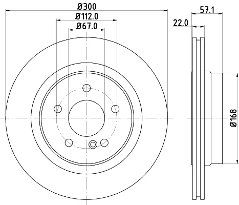 Brzdový kotouč HELLA 8DD355129-531