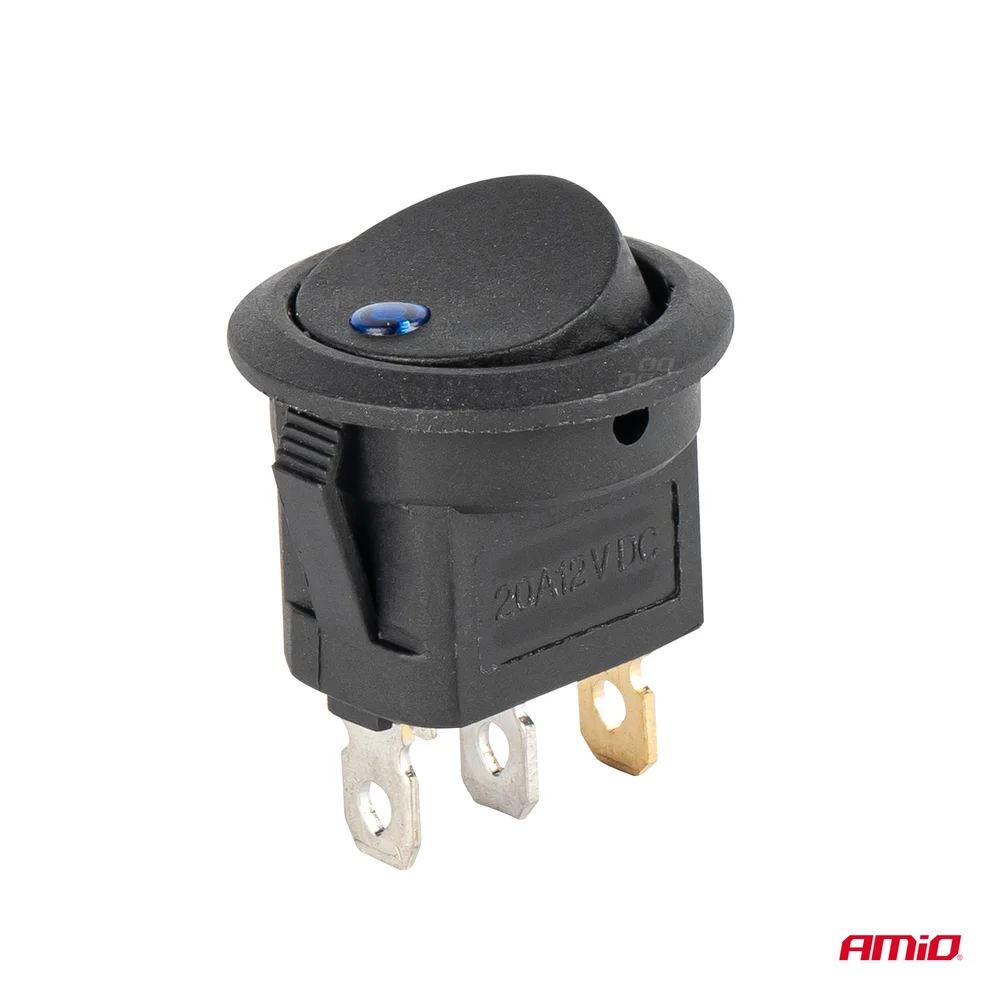 Kolébkový kulatý spínač s modrým podsvícením AMIO-03963 - Obrázek 4
