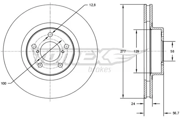 Brzdový kotouč Tomex Brakes TX71-51