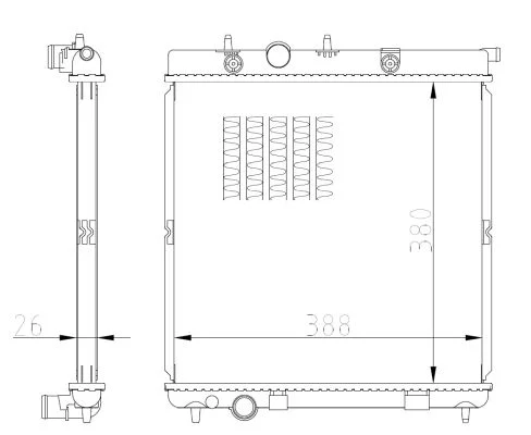 Chladič, chlazení motoru NRF 550016