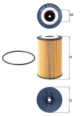 Olejový filtr MAHLE OX1161D