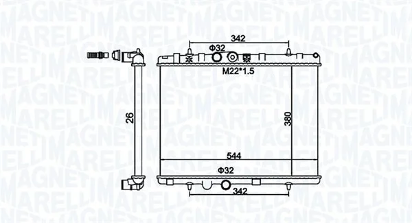 Chladič, chlazení motoru MAGNETI MARELLI 350213156100