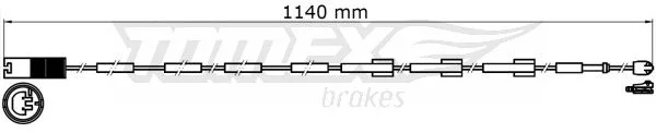 Vystrazny kontakt, opotrebeni oblozeni Tomex Brakes TX31-38