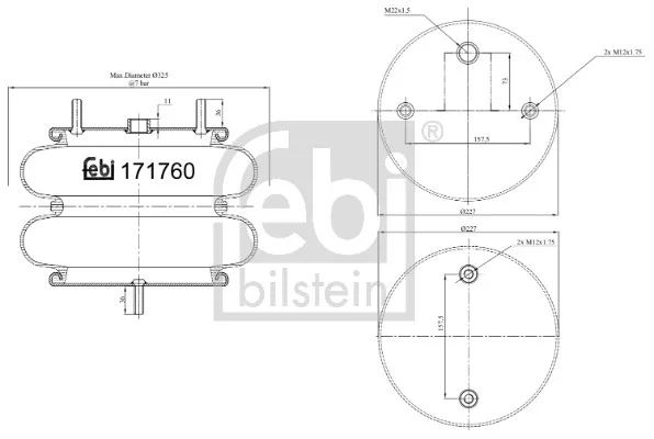 Mech, pneumatické odpružení FEBI BILSTEIN 171760 – OE 1892484 Mech, pneumatické odpružení FEBI BILSTEIN 171760 – OE 1892484