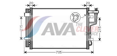 Kondenzátor, klimatizace AVA Clever Choice HY5183D Kondenzátor, klimatizace AVA Clever Choice HY5183D