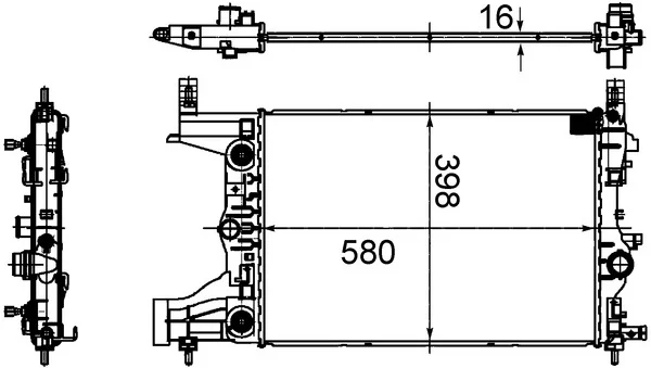 Chladič, chlazení motoru MAHLE CR2122000S Chladič, chlazení motoru MAHLE CR2122000S