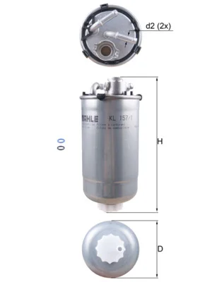 Palivový filtr MAHLE KL157/1D