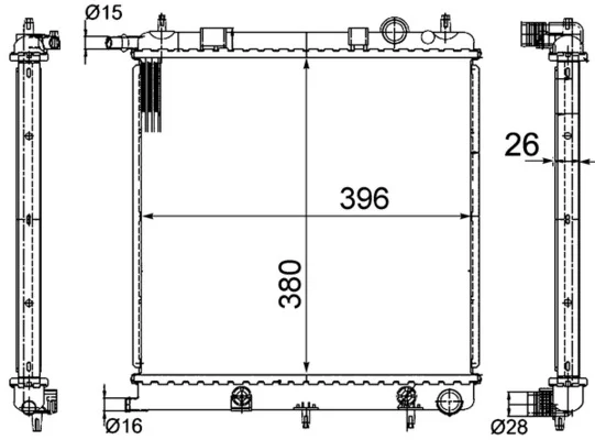 Chladič, chlazení motoru MAHLE CR556000S