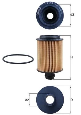 Olejový filtr MAHLE OX559D