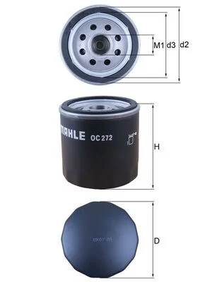 Olejový filtr MAHLE OC272